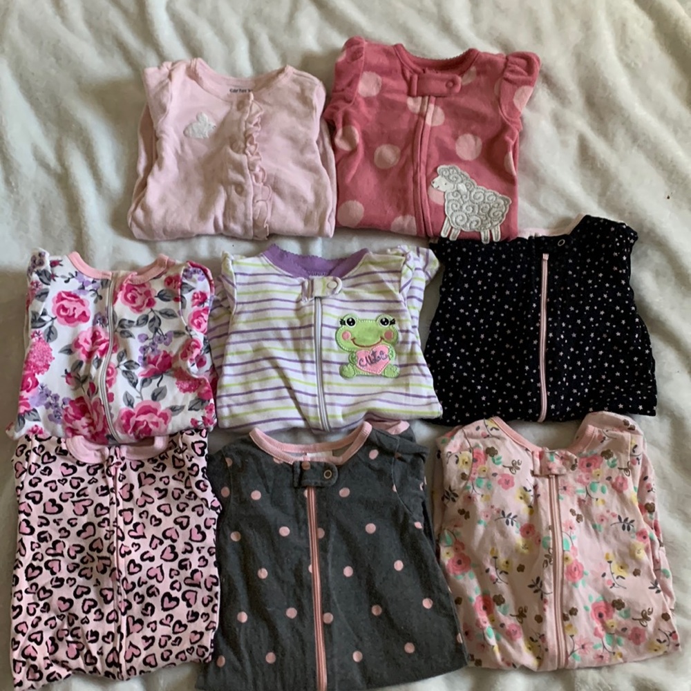 Newborn BabyGirls Lot Mix Footies